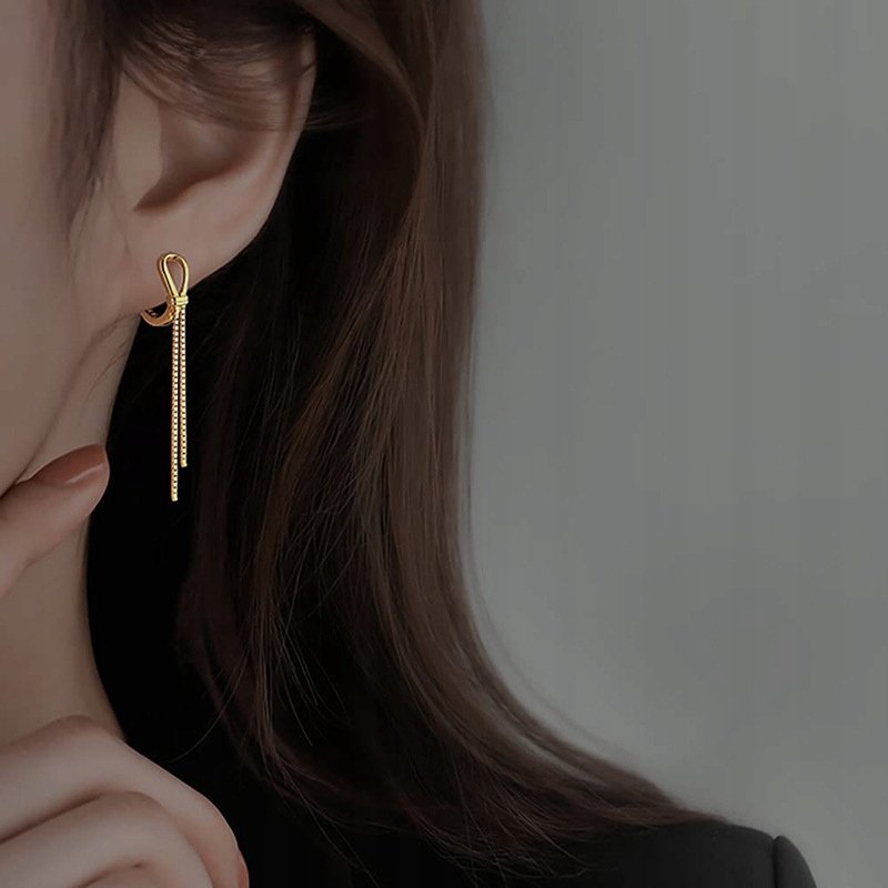 Kolczyki srebrne damskie wiszące srebro pozłacane próba 925