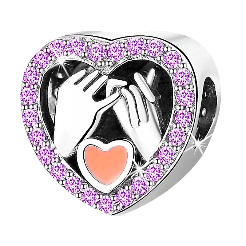 Srebrny charms serce przysięga miłosna koralik beads srebro 925 oryginalny