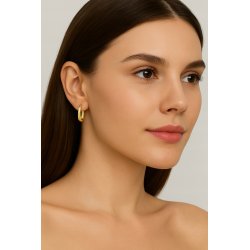 Srebrne kolczyki damskie angielskie srebro próba 925 pozłacane