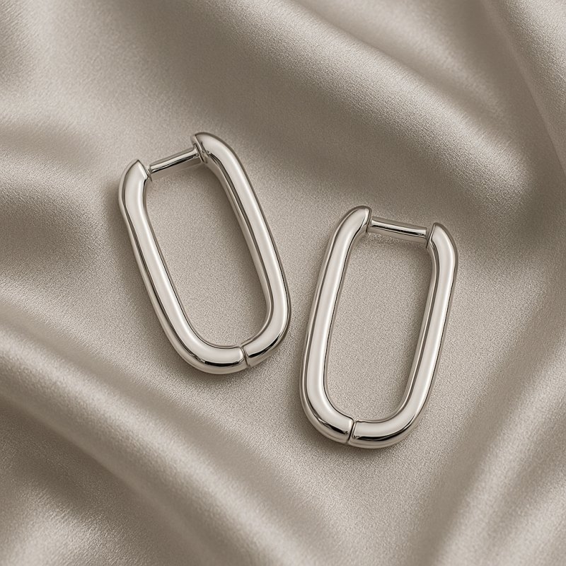 Srebrne kolczyki damskie angielskie srebro próba 925 rodowane