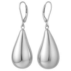 Srebrne kolczyki duże krople łezki angielskie srebro próba 925 na święta