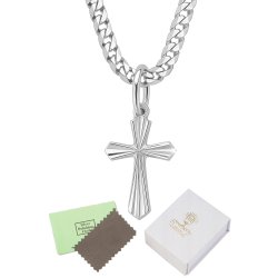 Naszyjnik srebrny krzyż komunia chrzest dla chłopca srebro 925