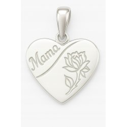 Srebrna zawieszka wisiorek serce róża mama na dzień matki srebro 925