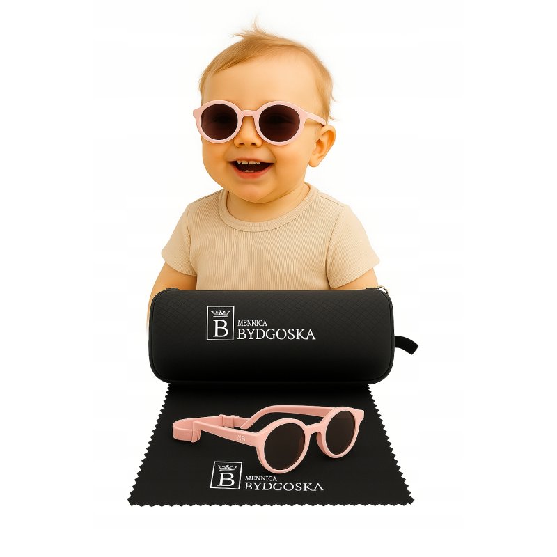 Elastyczne okulary przeciwsłoneczne polaryzacyjne dla dzieci 6–36 miesięcy etui