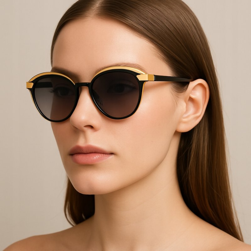 Okulary damskie przeciwsłoneczne polaryzacyjne ochrona uv eleganckie etui