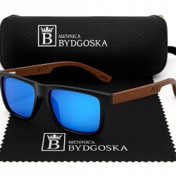 Okulary przeciwsłoneczne męskie polaryzacyjne ochrona filtr uv400 etui