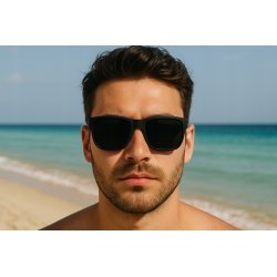 Okulary przeciwsłoneczne męskie polaryzacyjne ochrona filtr uv400 etui