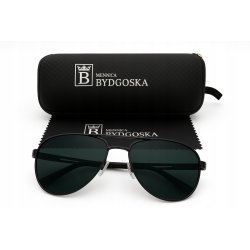 Okulary męskie polaryzacyjne aviator pilotki ochrona uv400 etui oryginalne