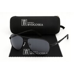 Okulary męskie polaryzacyjne aviator pilotki przeciwsłoneczne uv400 etui