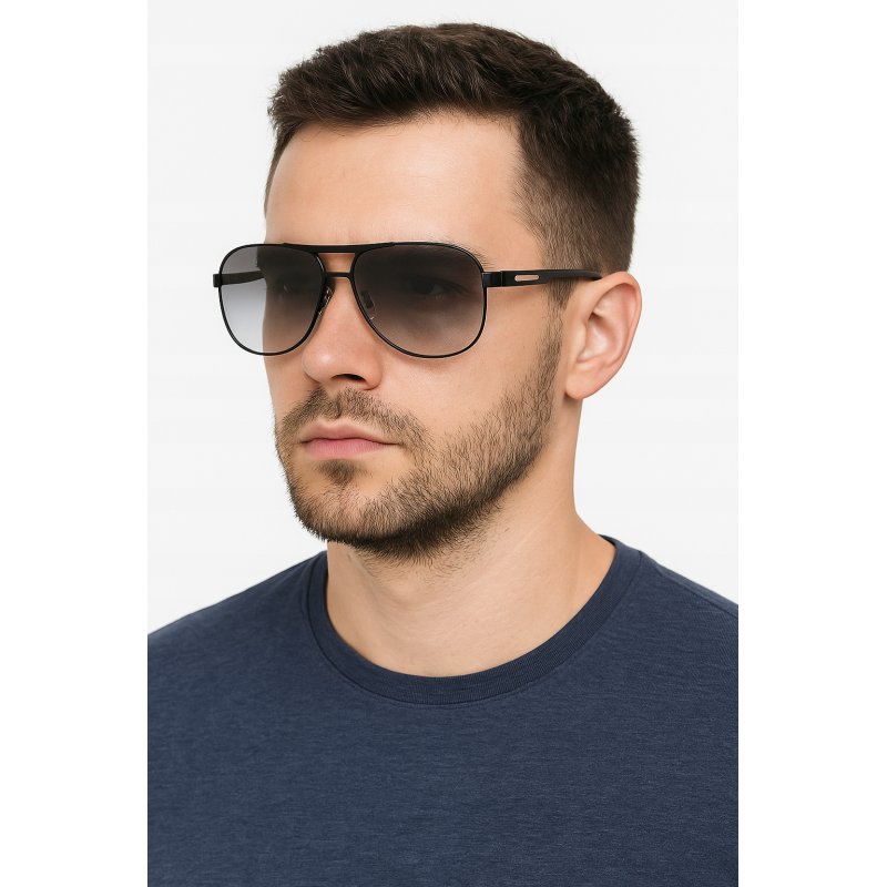 Okulary męskie polaryzacyjne aviator pilotki przeciwsłoneczne uv400 etui