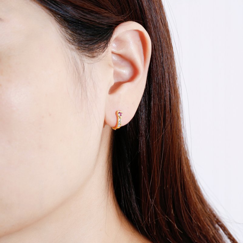 Kolczyki srebrne angielskie serca srebro próba 925 pozłacane oryginalne