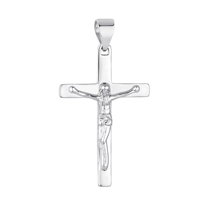 Srebrny wisiorek jezus krzyż krzyżyk srebro próba 925