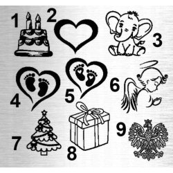 Pamiątka chrztu świętego srebrny obrazek + grawer