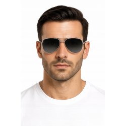 Okulary męskie polaryzacyjne aviator pilotki ochrona uv400 etui oryginalne