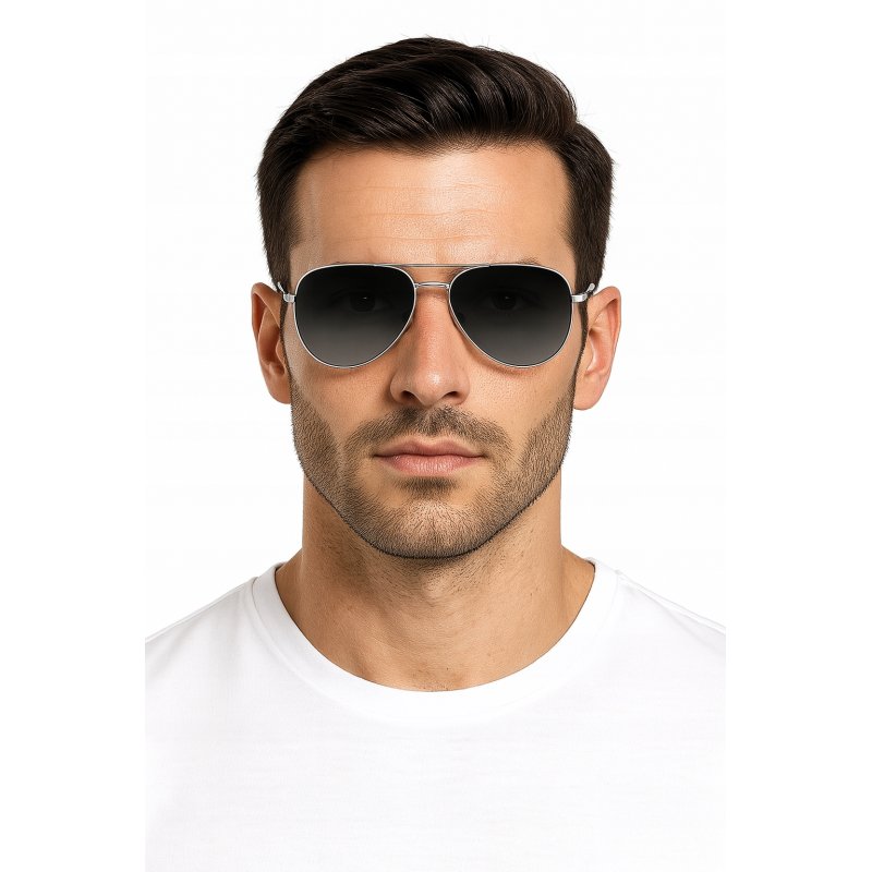 Okulary męskie polaryzacyjne aviator pilotki ochrona uv400 etui oryginalne