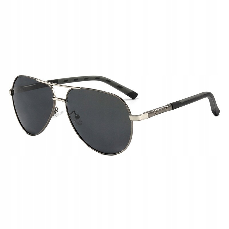 Okulary męskie polaryzacyjne aviator pilotki ochrona uv400 etui oryginalne