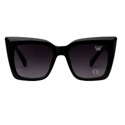 Okulary damskie przeciwsłoneczne kocie eleganckie etui oryginalne