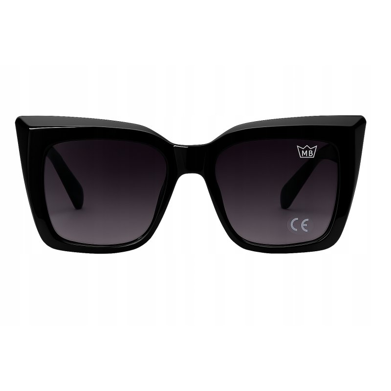 Okulary damskie przeciwsłoneczne kocie eleganckie etui oryginalne