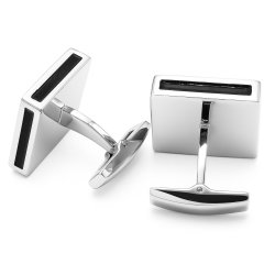 Spinki do mankietów srebrne koła zębate stal chirurgiczna 316l