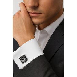 Spinki do mankietów srebrne koła zębate stal chirurgiczna 316l