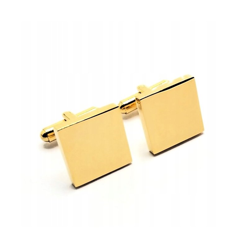 Spinki do mankietów koszuli stal szlachetna 316L pozłacane