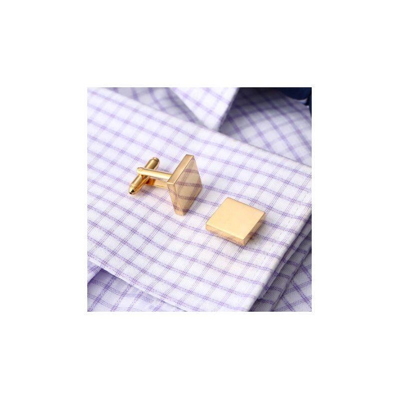 Spinki do mankietów koszuli stal szlachetna 316L pozłacane