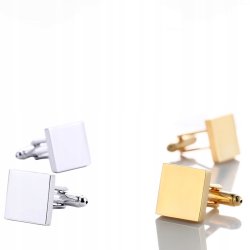 Spinki do mankietów koszuli stal szlachetna 316L pozłacane