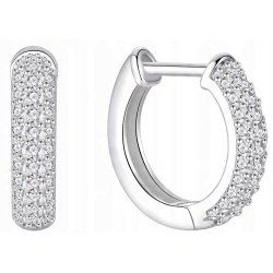 Srebrne kolczyki kółka koła błyszczące angielskie srebro 925 dla kobiety