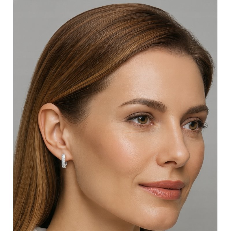 Srebrne kolczyki kółka koła błyszczące angielskie srebro 925 dla kobiety