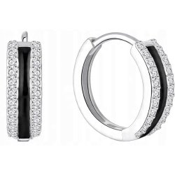 Srebrne kolczyki kółka kolczyki koła czarne angielskie srebro próba 925