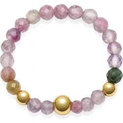 Srebrny pierścionek turmalin srebro 925 pozłacane na szczęscie