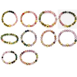 Srebrny pierścionek turmalin srebro 925 pozłacane na szczęscie