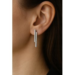 Kolczyki sztyfty srebrne rodowane srebro próba 925 dla kobiety eleganckie