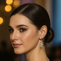 Srebrne kolczyki spirale z cyrkoniami angielskie srebro próba 925