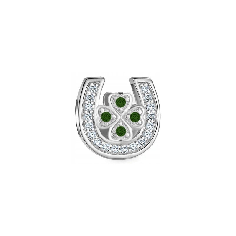 Charms koniczynka zawieszka beads srebro próba 925 szczęście