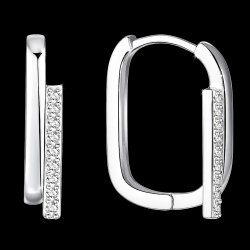 Kolczyki srebrne próba 925 angielskie cyrkonie
