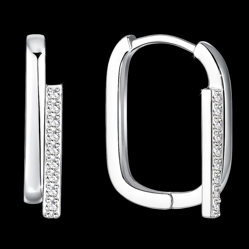 Kolczyki srebrne próba 925 angielskie cyrkonie