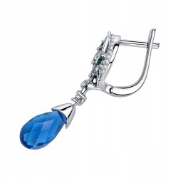 Kolczyki z mosiądzu damskie kwiaty ważki z cyrkoniami wiszące mosiądz