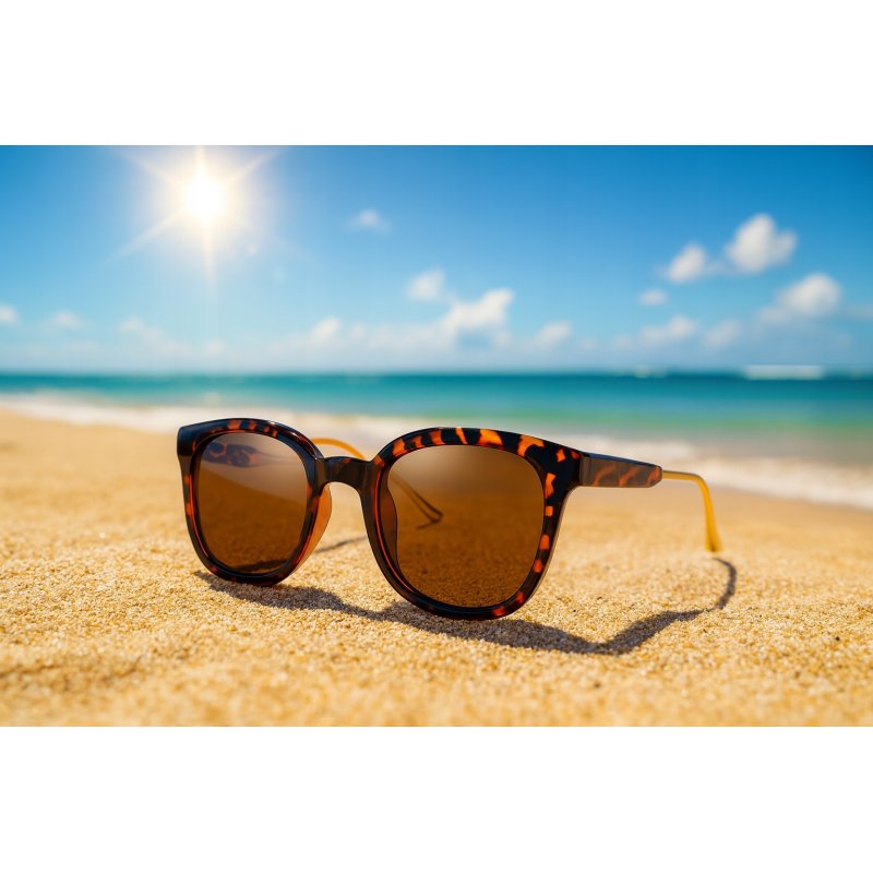 Okulary damskie przeciwsłoneczne kocie oczy Polaryzacyjne eleganckie etui