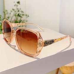 Okulary Przeciwsłoneczne Damskie Polaryzacyjne Kryształy Filtr UV400 etui