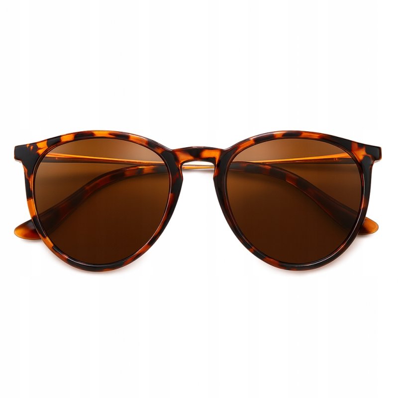 Okulary damskie przeciwsłoneczne Panterka Polaryzacyjne eleganckie etui