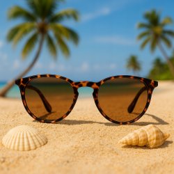 Okulary damskie przeciwsłoneczne Panterka Polaryzacyjne eleganckie etui