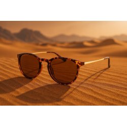 Okulary damskie przeciwsłoneczne Panterka Polaryzacyjne eleganckie etui