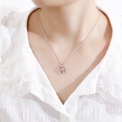 Srebrny naszyjnik damski srebro znak zodiaku waga srebro próba 925