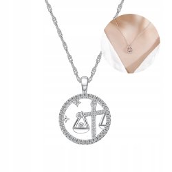 Srebrny naszyjnik damski srebro znak zodiaku waga srebro próba 925