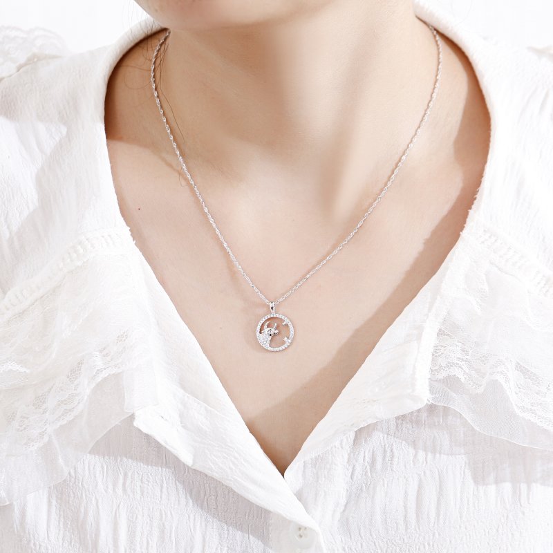 Srebrny naszyjnik damski srebro znak zodiaku byk srebro próba 925