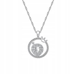 Srebrny naszyjnik damski srebro znak zodiaku lew srebro próba 925