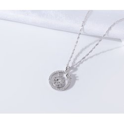 Srebrny naszyjnik damski srebro znak zodiaku lew srebro próba 925