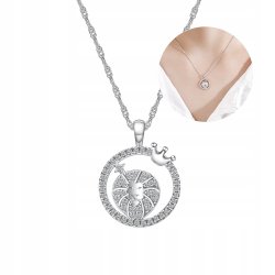 Srebrny naszyjnik damski srebro znak zodiaku lew srebro próba 925