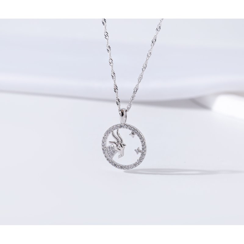 Srebrny naszyjnik damski srebro znak zodiaku koziorożec srebro próba 925